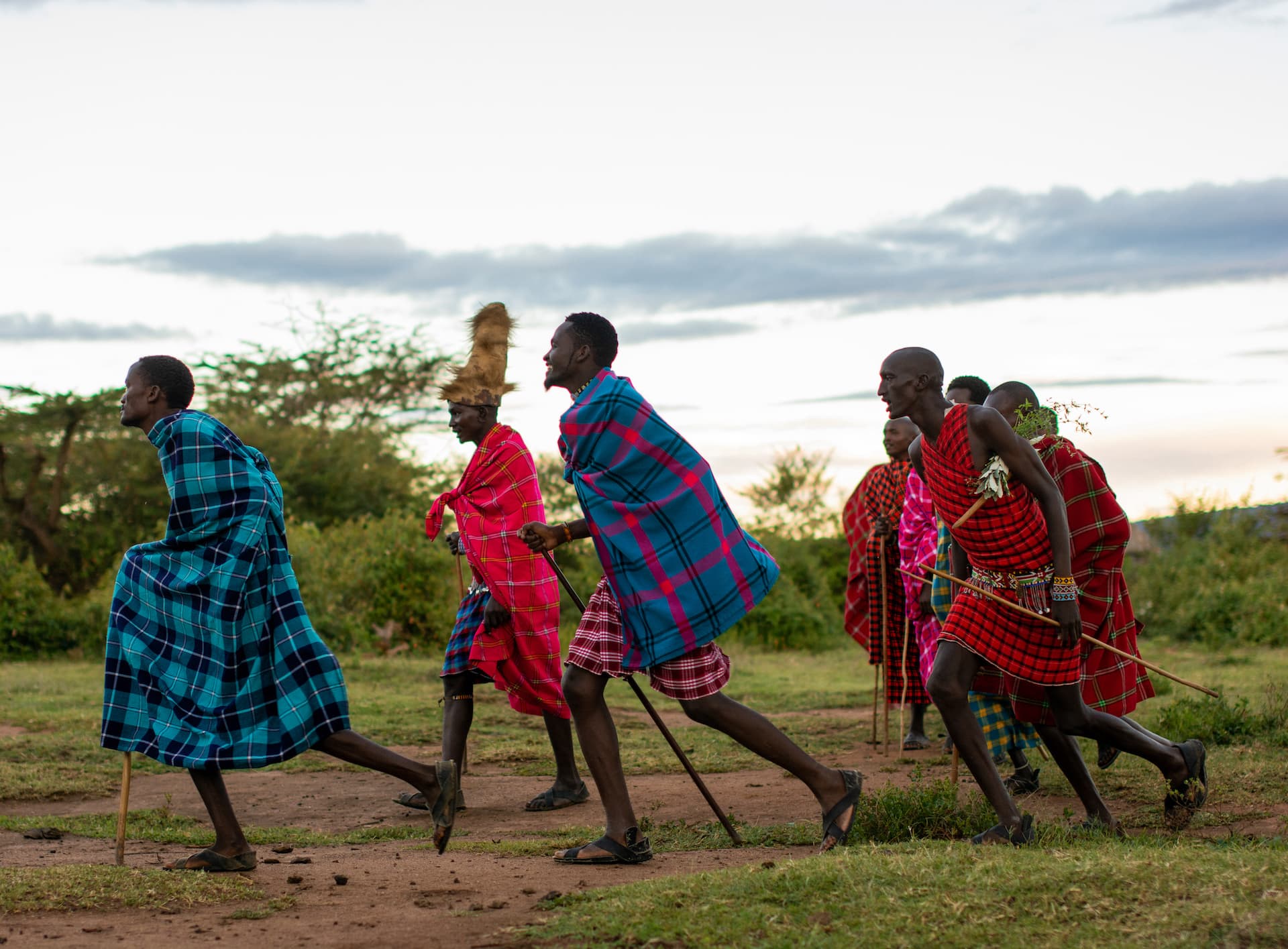 Man standing in field in Kenia